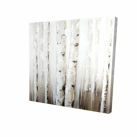 FONDO 16 x 16 in. Abstract White Birches-Print on Canvas FO2791379